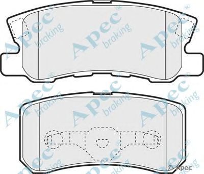 APEC BRAKING pad1242 -  Комплект тормозных колодок, дисковый тормоз
